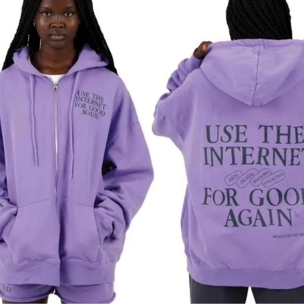 The Mayfair Group Purple Zipup Hoodie